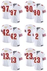 Custom Men's 49ers White Gold 2025 F.U.S.E. Rivalries All Stitched Jersey