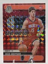 2024-25 Mosaic Reed Sheppard Redish Orange Fluorescent 21/75 Give & Go RC