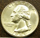 US 1949 Washington Quarter **