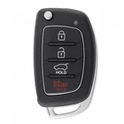 Flip Key Fob Shell Case Replacement 4 Buttons Fit for Hyundai / Santa-Tucson
