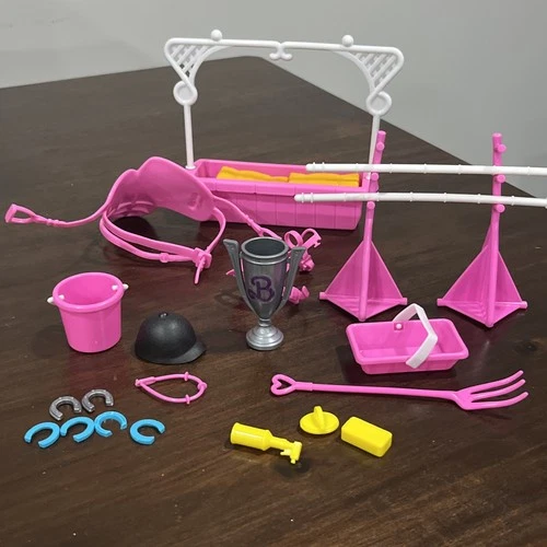 Vtg 1987 Barbie Blinking Beauty Corral Playset Replacement Parts Incomplete