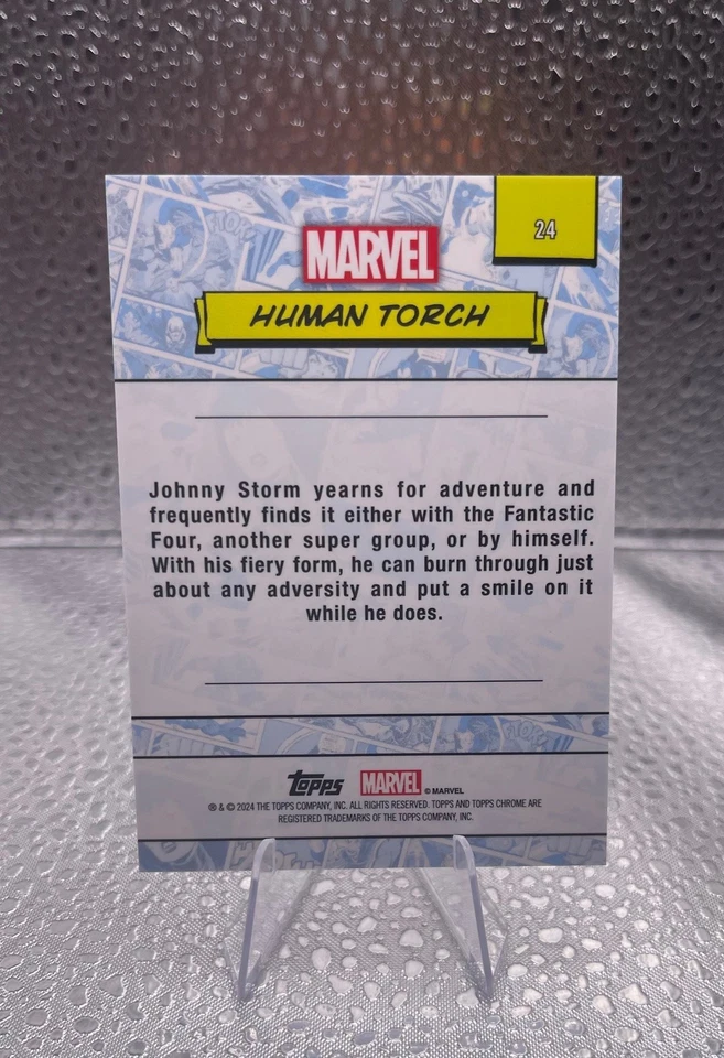2024 TOPPS CHROME SAPPHIRE MARVEL ORANGE SAPPHIRE /25 HUMAN TORCH - Image 2 of 2