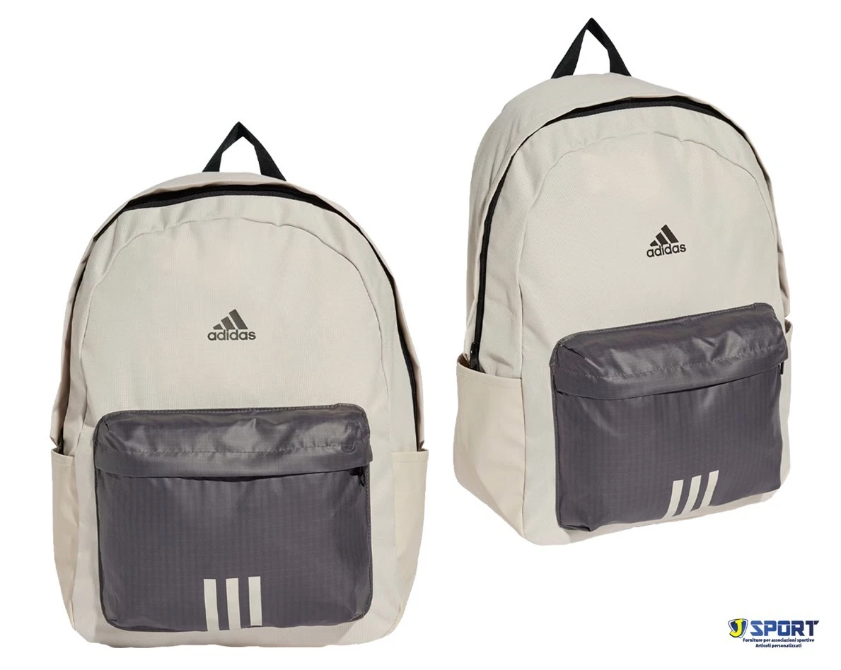 ZAINO-ZAINETTO-ADIDAS-DA-UOMO-DONNA-PER-SCUOLA-UNIVERSITA'-LAVORO-VIAGGIO-SPORT-SPORTIVO-PORTA-PC-BEIGE