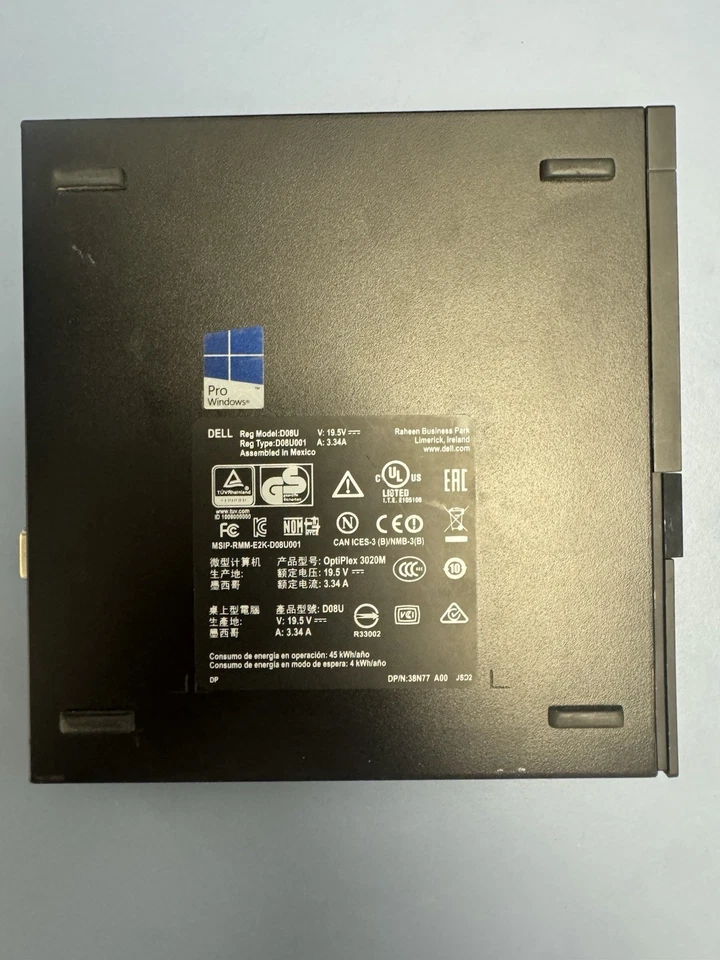 Micro PC Dell OptiPlex 3020M Core 13-4160T 3,60 GHz 8 GB 240 GB SSD Win11 Pro Foto 4 de 4