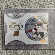SkyBox 2025-26 Metal Universe Hockey Circle Button CB-13 Nico Hischier NJ Devils