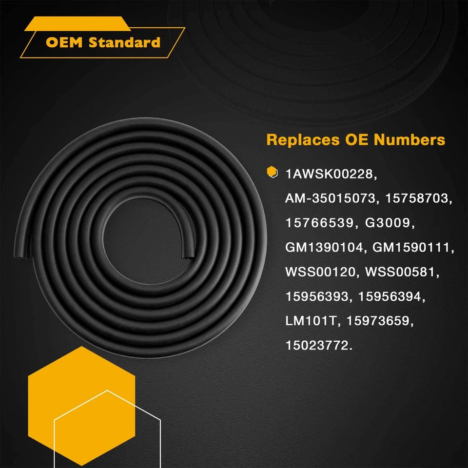 Juego de 2 sellos de goma para puerta para Chevy GMC Suburban C/K 1500 2500 3500 Foto 4 de 4