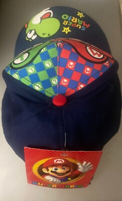 Super Mario Bros. MARIO LUIGI YOSHI Kids' Strap-Back Baseball Hat