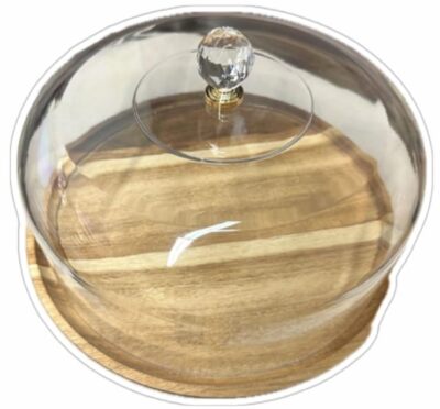 Middle Eastern Round Deluxe Large Acrylic Cake Box Dish Container See Through...