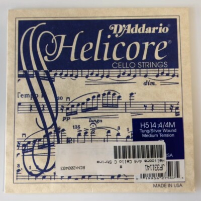 D'Addario Helicore Cello Single C String 4/4 Scale Medium  Tension H514 4/4M NOS