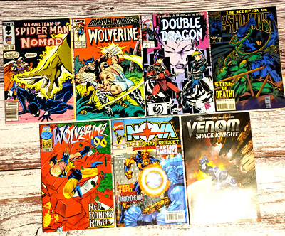 Marvel Comics Lot of 7 Titles. Marvel Team-Up/Presents/Double Dragon/Nova + more