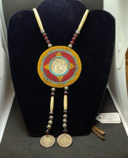 Native American Beaded Medallion Necklace