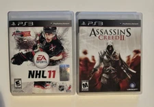 Playstation 3 PS3 Assassin's Creed 2 & EA Sports Hockey NHL 11