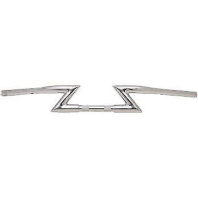 LA CHOPPERS LA-7310-00 Chrome 1-1/4'' Outlaw Z-Bar Style Handlebars