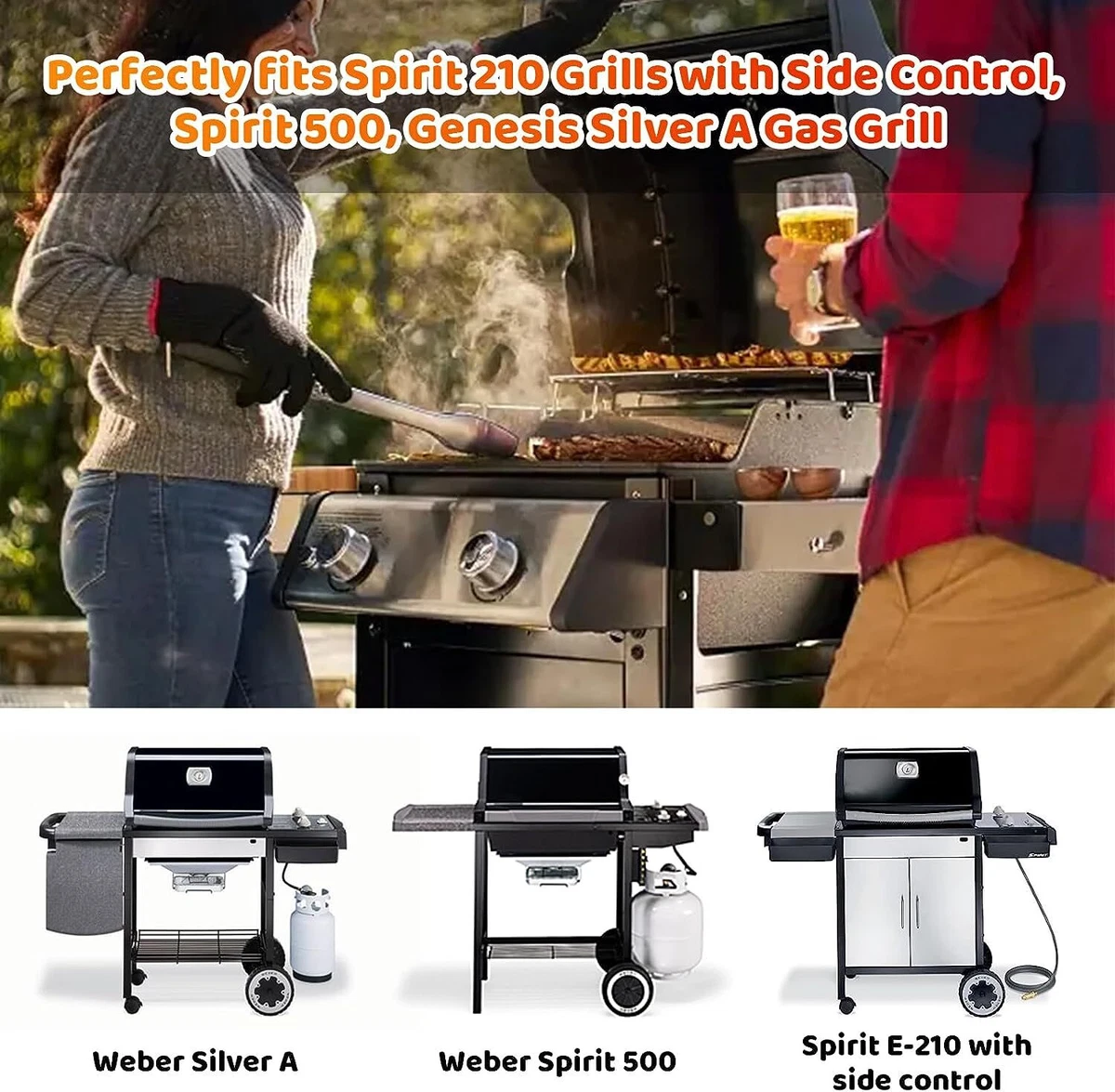 Grease Tray Kit for Weber Spirit E 210 S 210 with Side Mounted