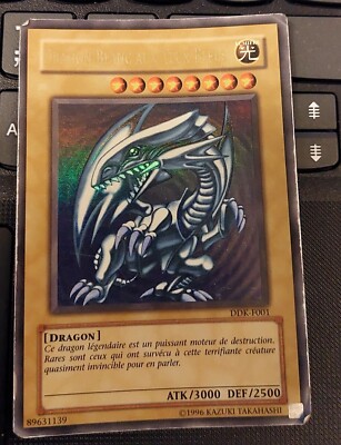 YuGiOh! White Dragon with Blue Eyes - Rare Blue-Eyes White Dragon 1996 DDK-F001