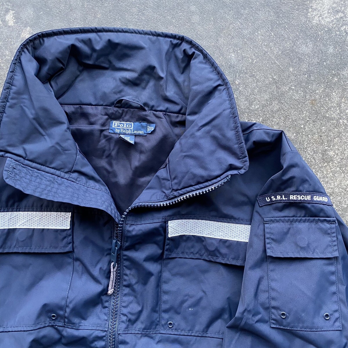 Vtg 90 Ralph Lauren Polo US RL Rescue Guard Reflective