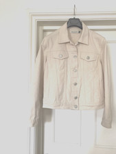 Baukjen Organic Denim Jacket Ecru Size 10, Only Worn A Few Times