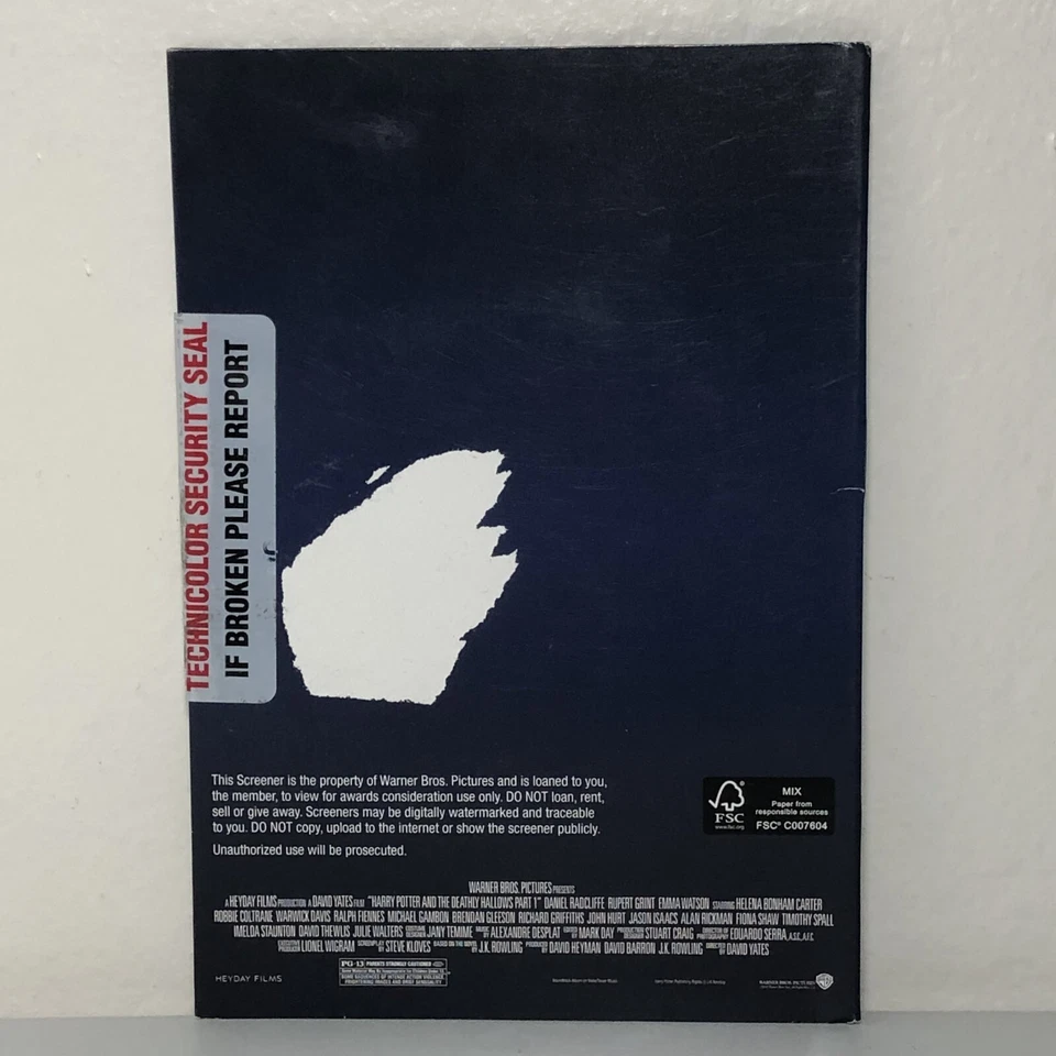 Harry Potter and The Deathly Hallows Part 1 FYC DVD 2010 Awards Promo Sealed - Image 3 of 4