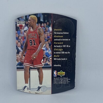 1997-98 Upper Deck SPX Sky Blue Parallel Card Dennis Rodman #8