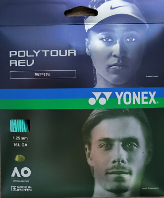 12m (1,17 /lfd.m) YONEX Poly Tour Rev MINT 1,25mm, Premium Tennissaite