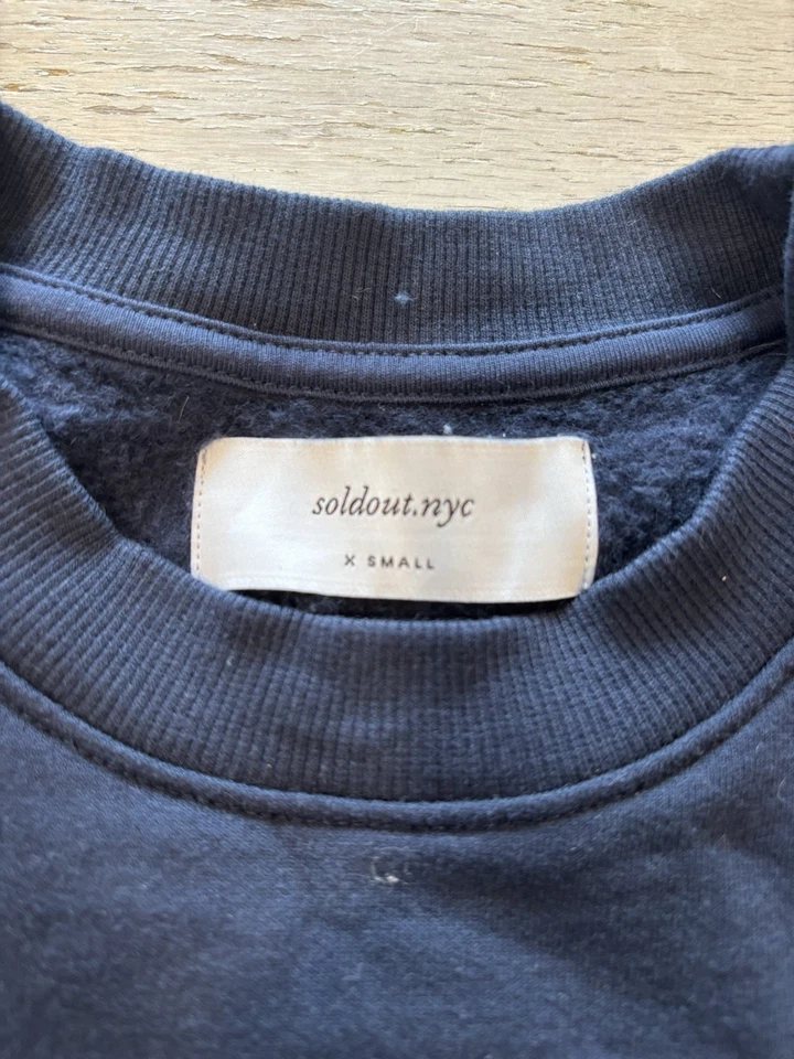 Agotado NYC Just Enough Puff Sudadera Manga Larga Negro Algodón Org Xs Foto 3 de 3