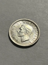 1942 New Zealand 3 Pence/Silver/AU++ #7690-2