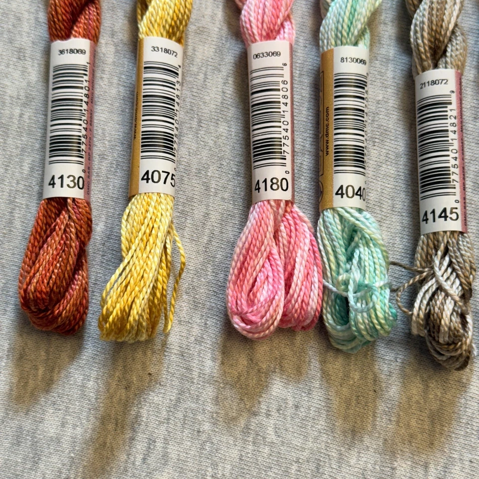 10 DMC Perle Color Variations Size 5 Pearl Cotton Thread No Repeats NOS - Image 4 of 4