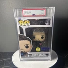 Funko Pop! Marvel #1416 Tony Stark GITD Entertainment Earth Exclusive PSA 9 Mint