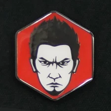 Yakuza Ryu ga Gotoku Face Pin Badge Kazuma Kiryu SEGA Japan New Pre