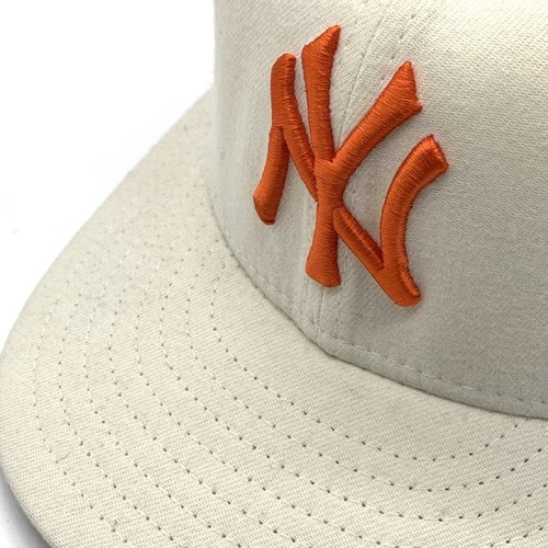 90's New Era MLB York Yankees 59FIFTY Baseball Cap White Wool USA Size 7 1 Used - Picture 2 of 8