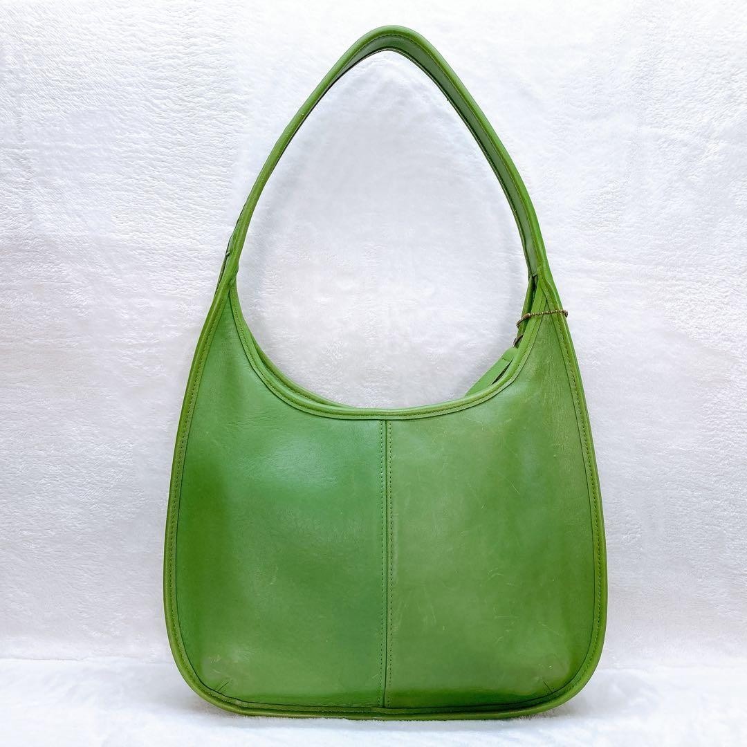 Old Coach Ergo 9025 Green Leather Hobo Bag Vintage Y2K Rare