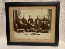 Early Baseball Team Photo C. 1900 9"x11" Framed