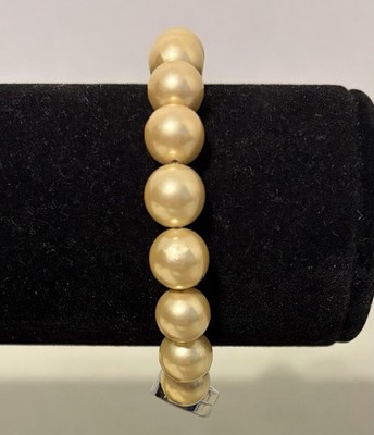 Rustic Cuff Stephanie Yellow Pearl Bracelet