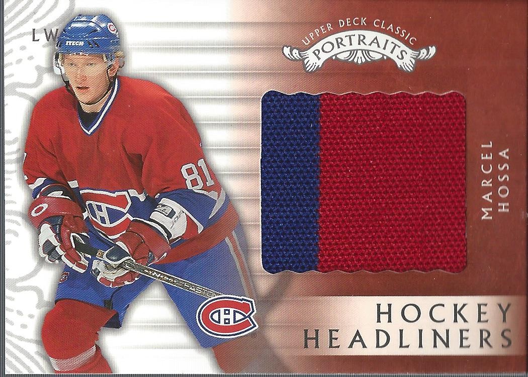2003-04 Upper Deck Classic Portraits Headliners #HHHA Marcel Hossa Jersey HKY