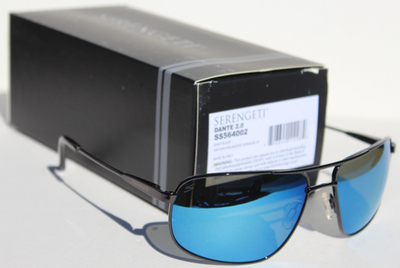 SERENGETI Dante 2.0 POLARIZED Sunglasses Black/Saturn 555nm Blue