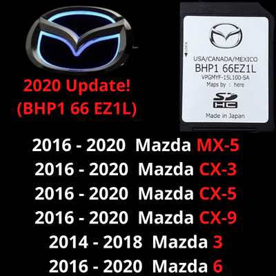  Latest 2020 Mazda Navigation SD Card (BHP1 66 EZ1L ) 3, 6,CX-5, CX-3, CX-9,MX-5
