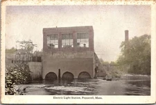 View of Electric Light Station, Pepperell MA Vintage Postcard R66