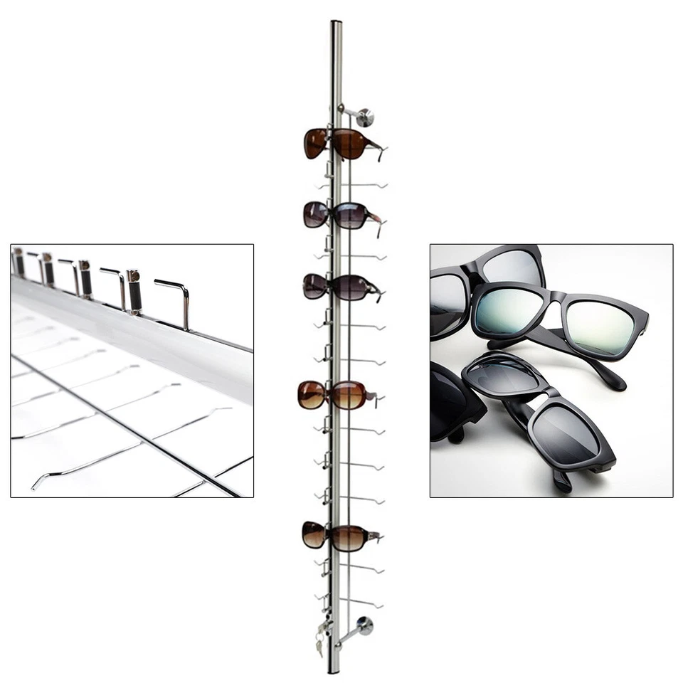 10PCS Optical Frames Display Rod With Lock Sunglasses Eyeglasses Storage Stand - Image 2 of 4