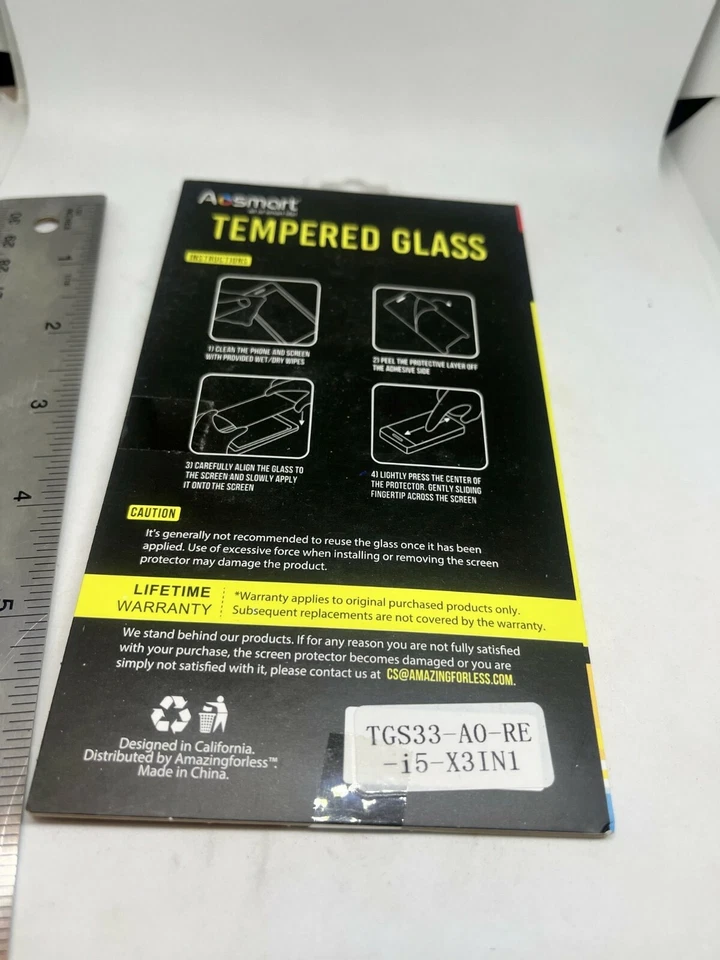 Aosmart реальный закаленное стекло протектор экрана пленка для iPhone 5 упаковка из 3 c4 - Изображение 2 из 2