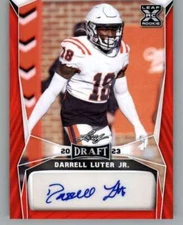 2023 Leaf Draft Autographs Red #BA-DLJ Darrell Luter RC AUTO