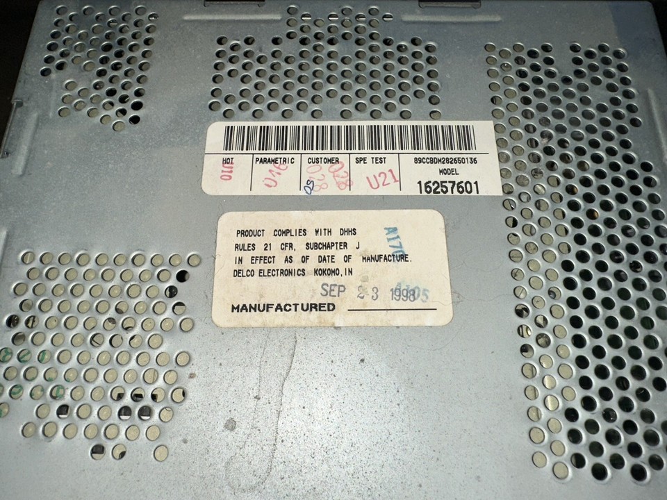 9799 Corvette C5 Radio Stereo AM FM CD WORKING eBay