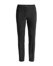 $599 Basler Women's Black Seamed High-Rise Straight-Leg Trousers Pants Size 16