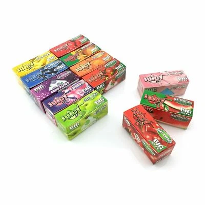 JUICY JAYS Fruity Flavoured Rolls Rips Smoking Rolling Papers SIZE 1 3 6 12 Box