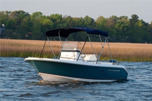 7.6oz BOAT BIMINI TOP 3 BOW STRATOS 326 XF W/ TM 2013-2016 - Picture 5 of 6