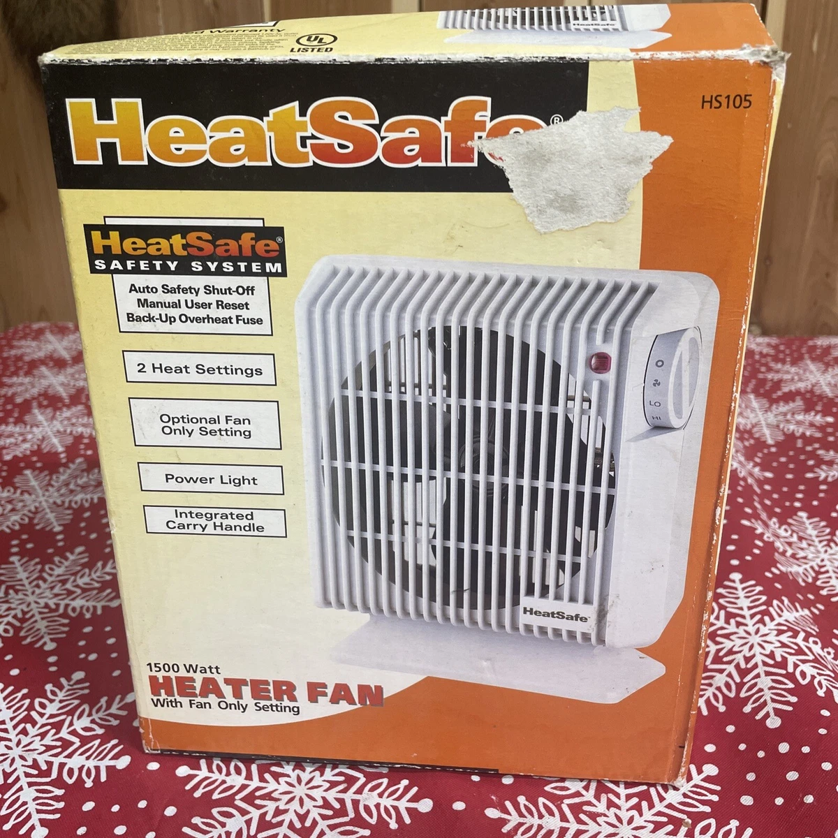 Pelonis NT20-12D Safe T Furnace Ceramic Heater Fan 2 Heat Settings 1500w |  eBay