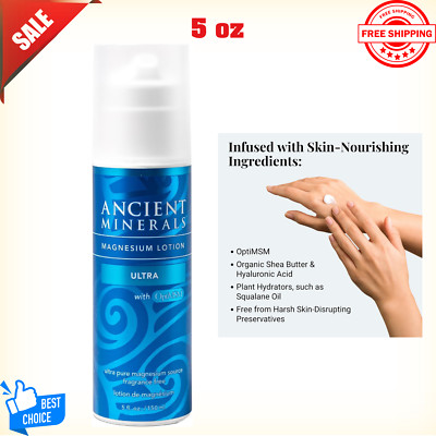 Ancient Minerals Magnesium Lotion Ultra with MSM Pure Genuine Zechstein Magnesiu
