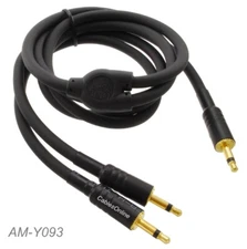 3ft Premium Mono 3.5mm Male to Dual 3.5mm Mono Male Y-Splitter Audio Cable