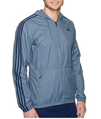 adidas men's essentials hooded wind jacket