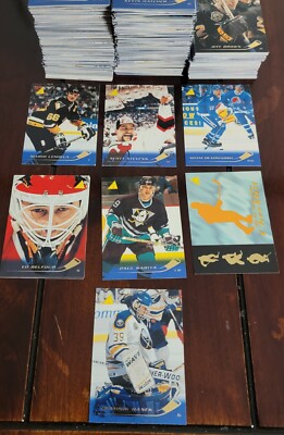 Lot of 100 Plus 1995-96 Pinnacle NHL Hockey Cards Hasek Lemieux Belfour HOF