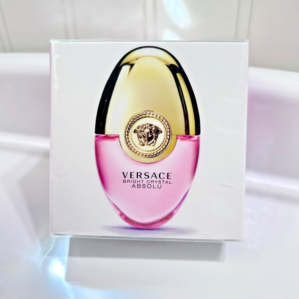 New Sealed Versace Bright Crystal Absolu EDP Ovetto Mini Spray 10 ml/0.3 oz
